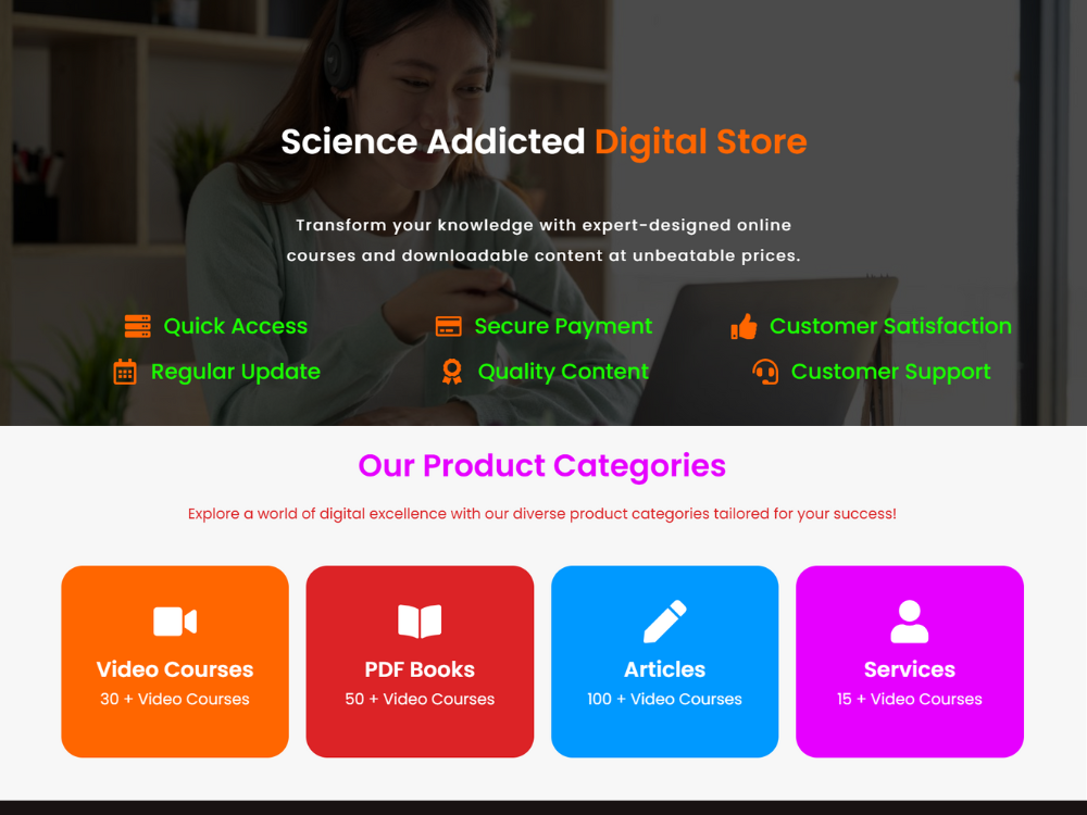 Digital Book Store Website With Download System