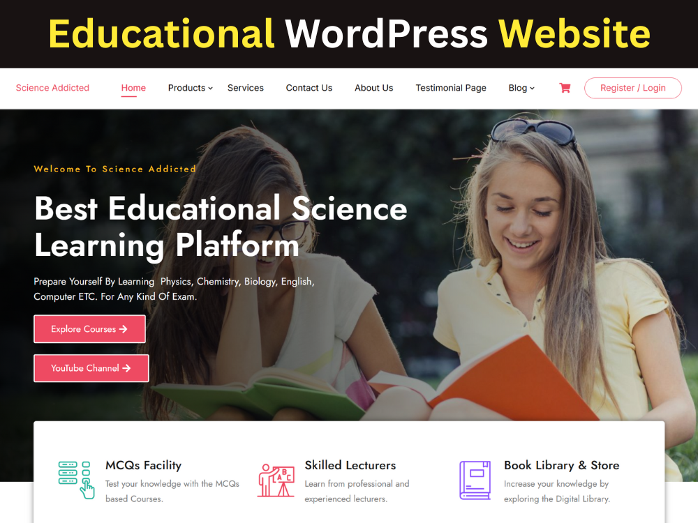 Educational WordPress Website For Online Learning ( LMS )
